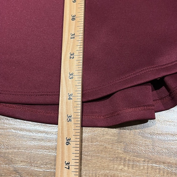 Le Chateau maroon angled hem skinny strap padded semi-formal dress size xxs - Picture 6 of 15